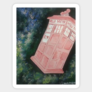 pink phonebox Sticker